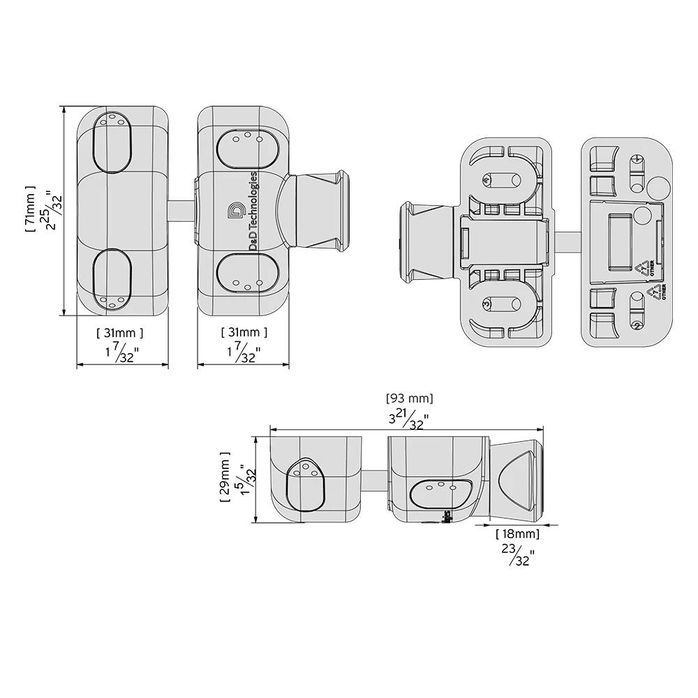 MagnaLatch® SIDE PULL - Black