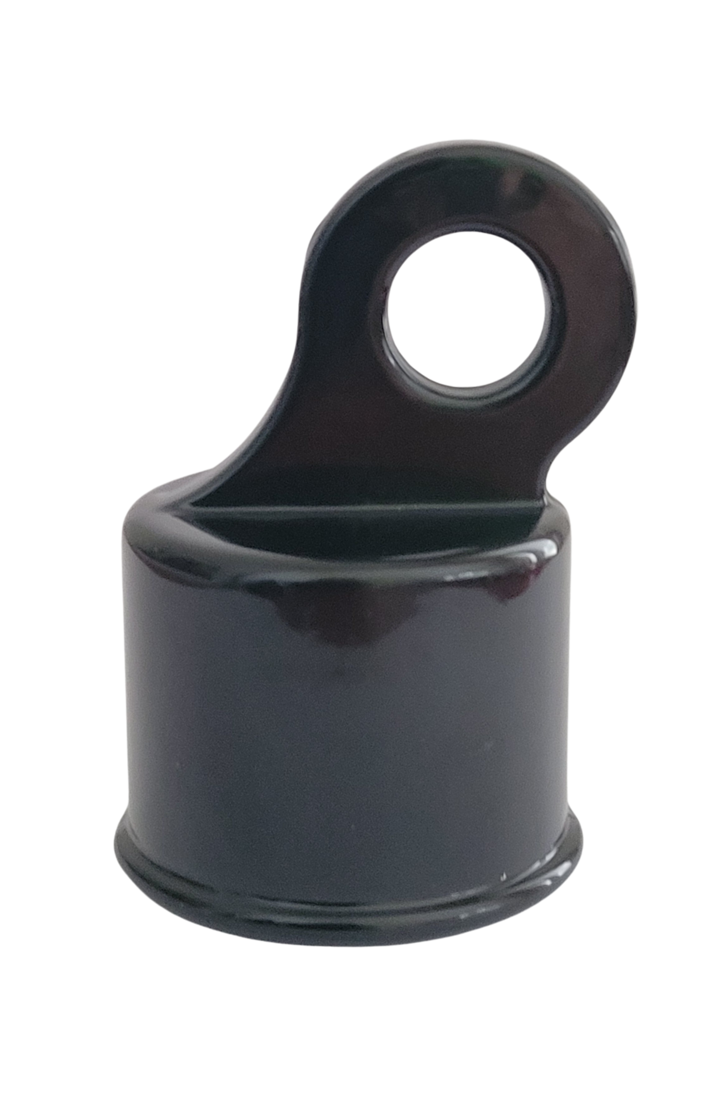 Chain Link Rail Ends - Black Poly
