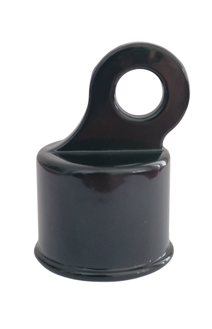 Chain Link Rail Ends - Black Poly