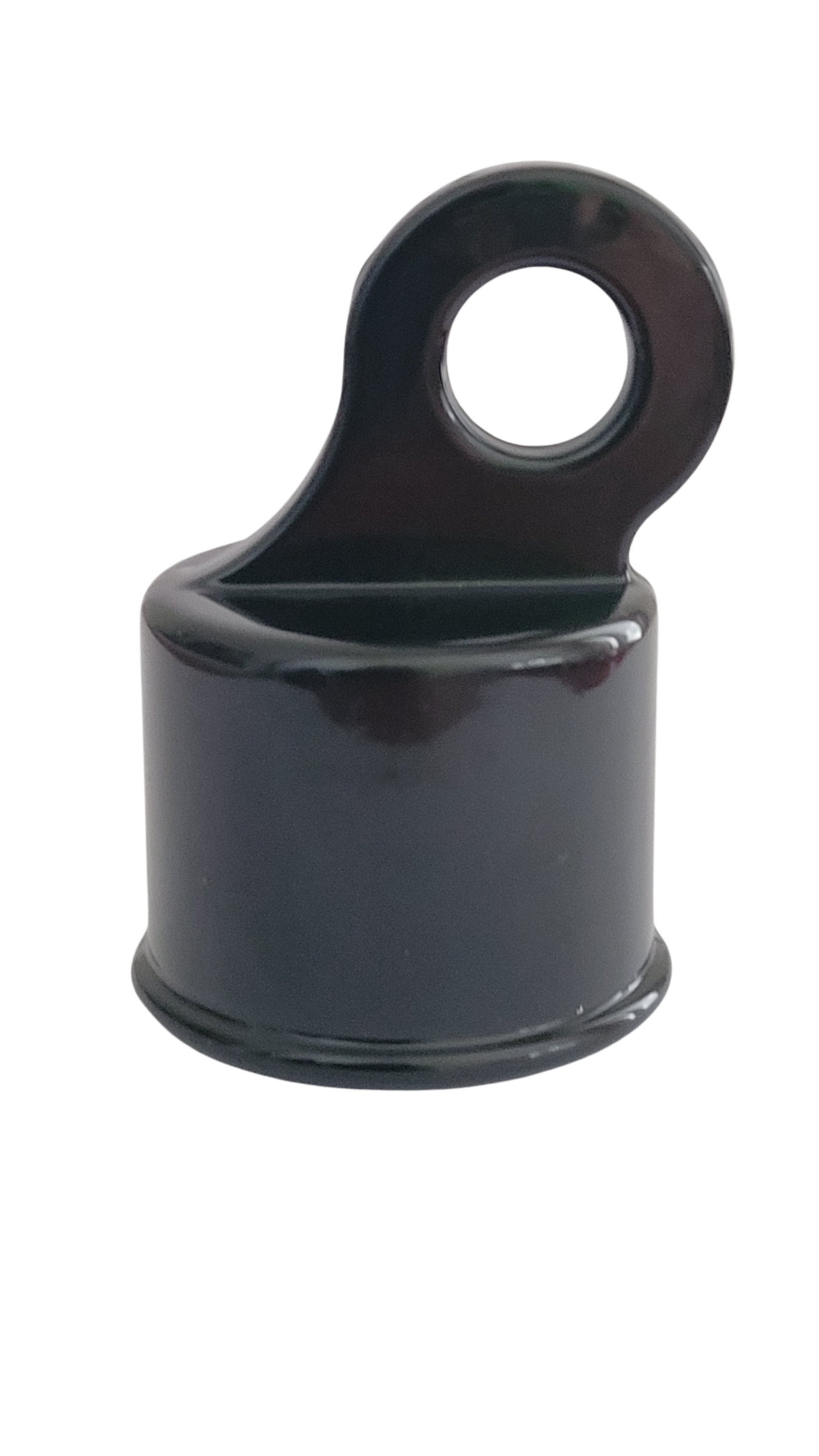 Chain Link Rail Ends - Black Poly