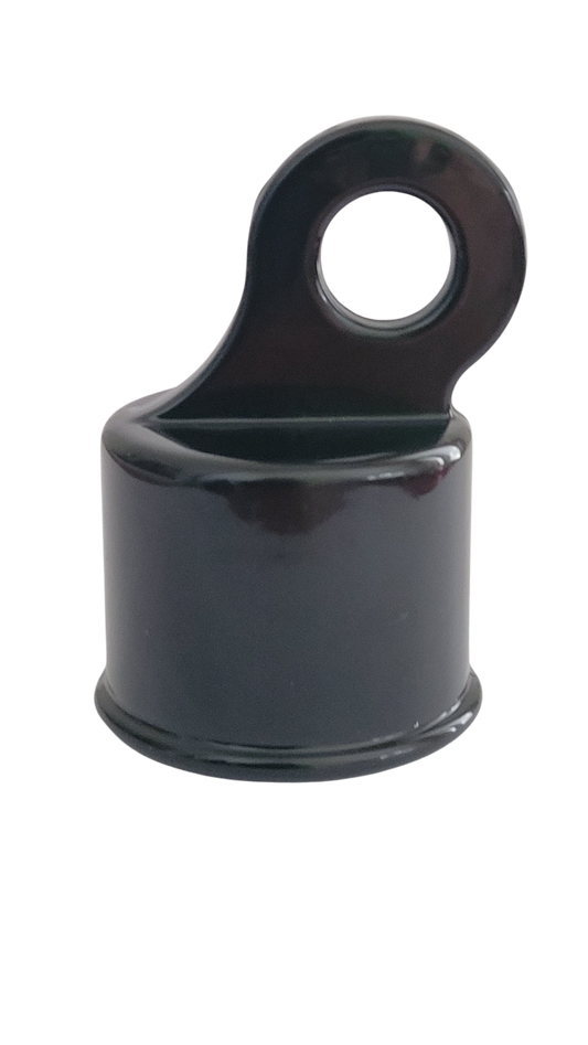Chain Link Rail Ends - Black Poly