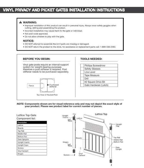 Vinyl Gates & Hardware