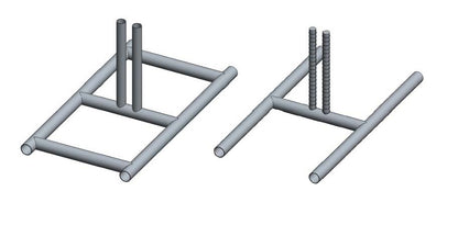 Chain Link Temp Panel Stand Post and Spreader - Galvanized