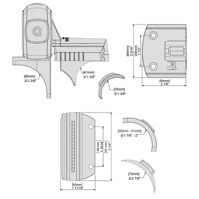 MagnaLatch® S3 Round Post Adapter