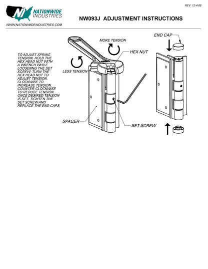 5″ Aluminum Self-Close Hinge - Black