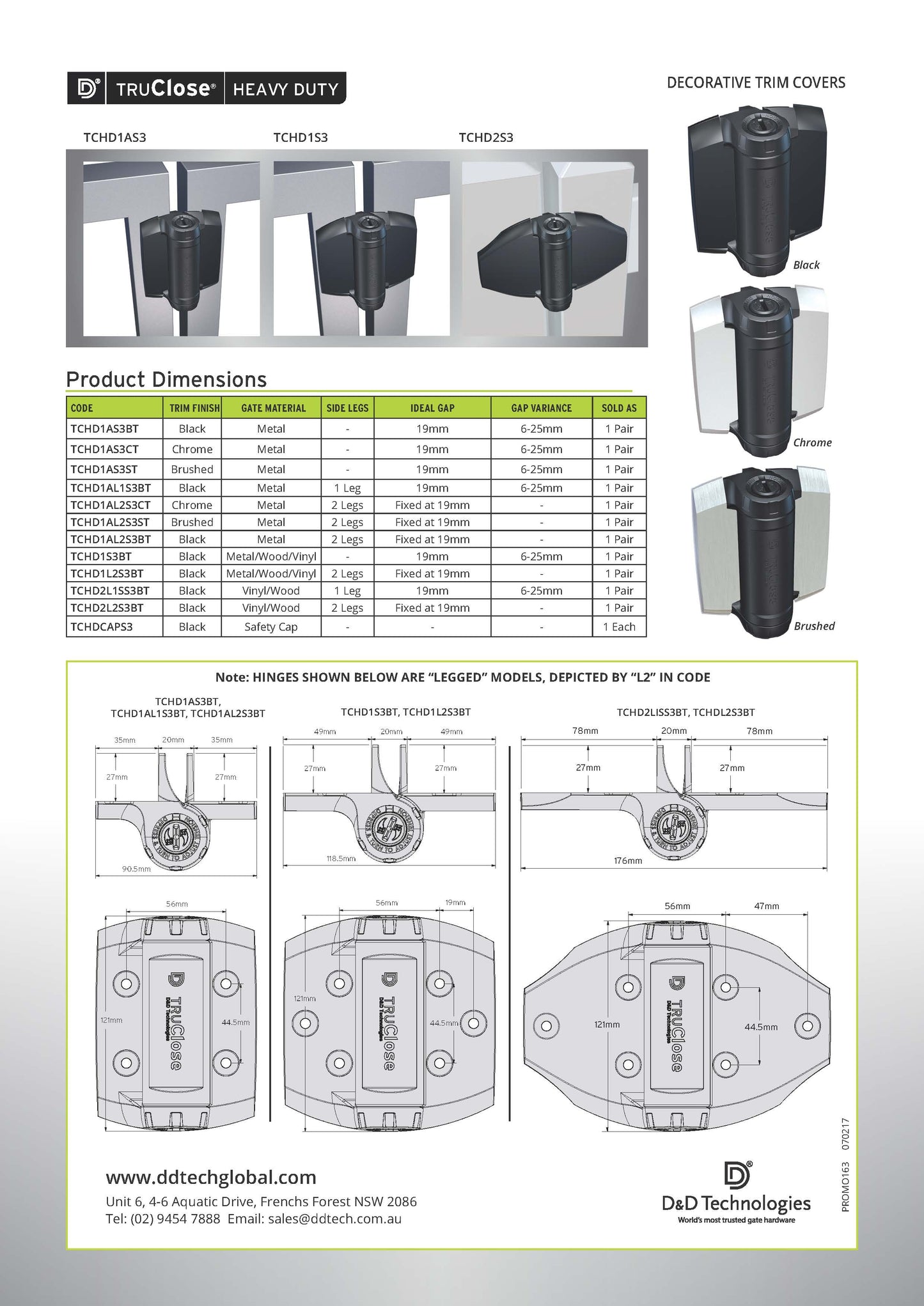 TruClose® HEAVY DUTY for Metal Gates - Black