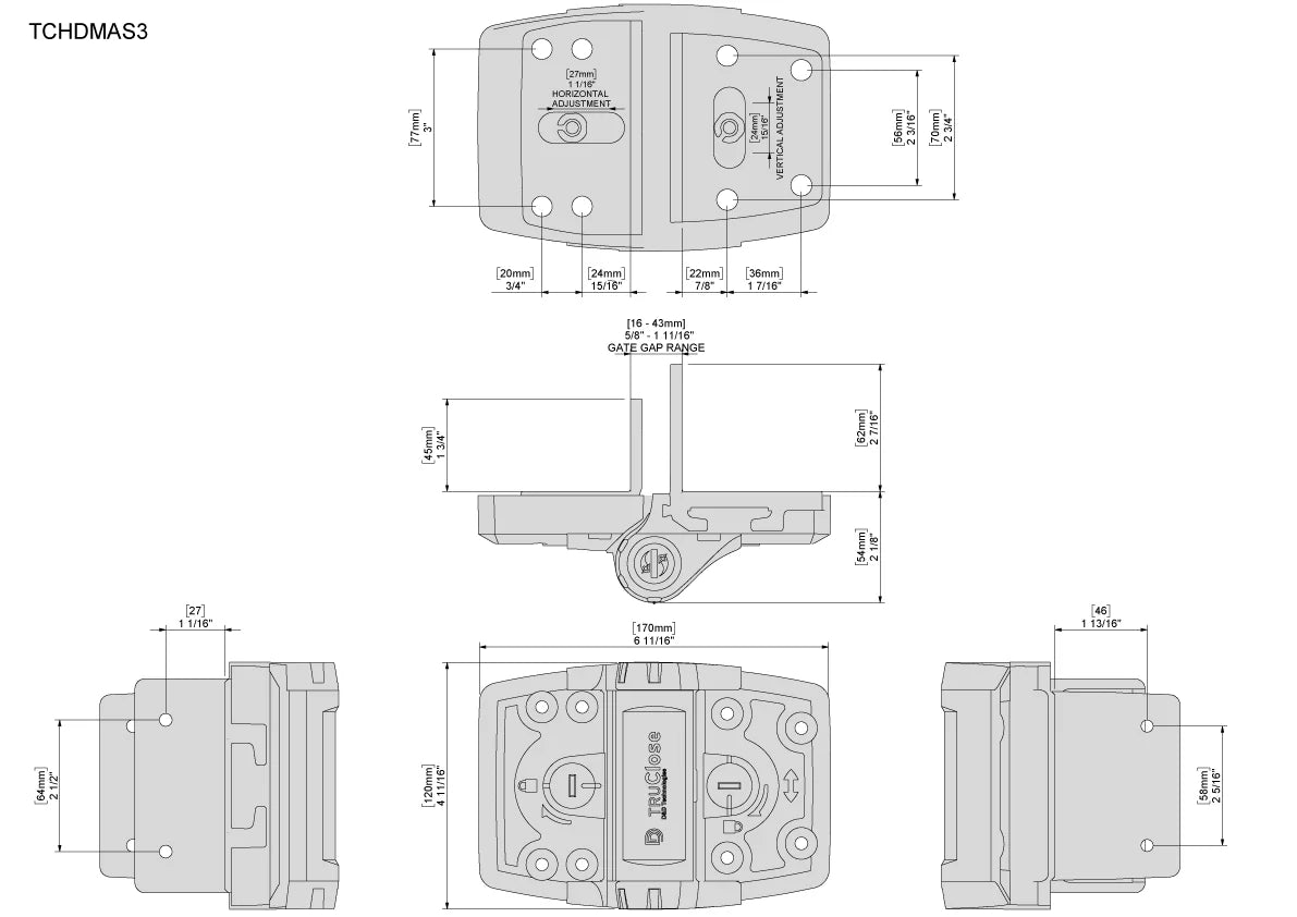 TruClose® MULTI-ADJUST™ Heavy Duty Series 3 for Vinyl or Composite